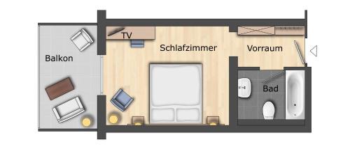Double Room with Balcony and Lake View