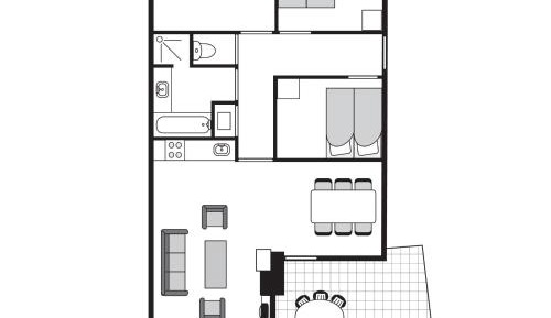 Three-Bedroom Bungalow (6 adults)
