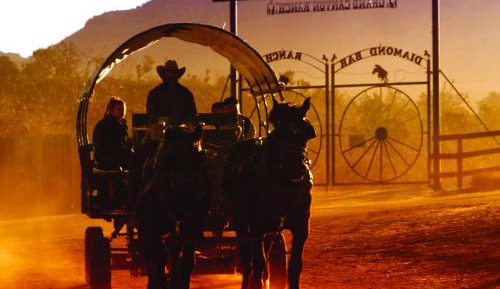Cowboy Cabin with Horseback or Wagon Ride Package