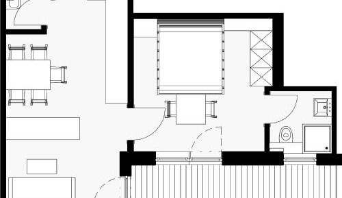 Apartment with Mountain View