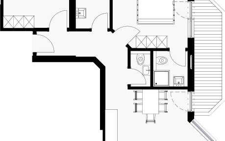 Two-Bedroom Apartment with Mountain View