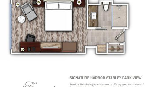 Signature Harbor and Stanley Park View Room with King Bed