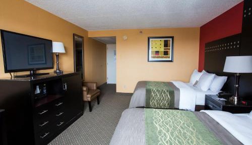 Double Room with Two Double Beds and Bay View - Non-Smoking