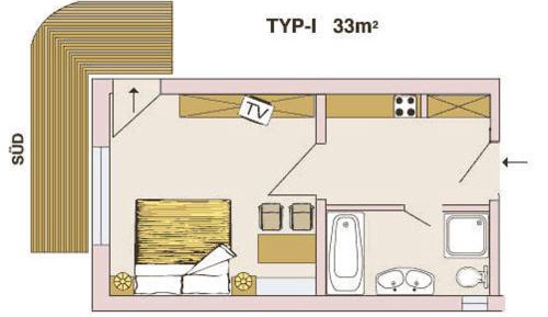 Studio Apartment (2 Adults)