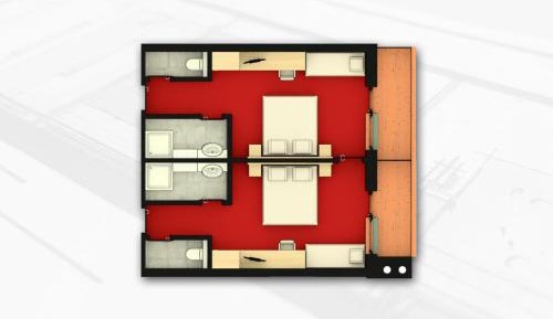 Two Connecting Double Rooms