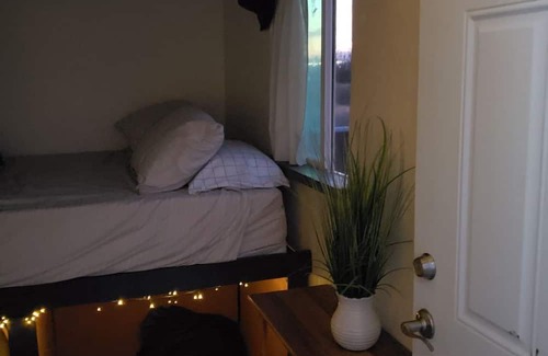 Cabazon Cabin | Our Off-Grid Tiny Cabin awaits you and your desert adventure. Sleeps up to 3.