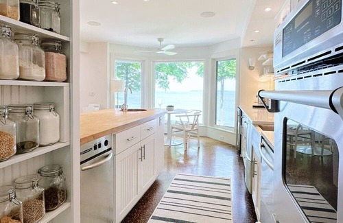 North Hero House | NEW! Gracious contemporary 5BR/5BA lake house with private beach