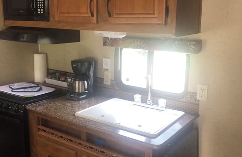 Christina Lake House | Travel Trailer just steps away from beach on Christina Lake.