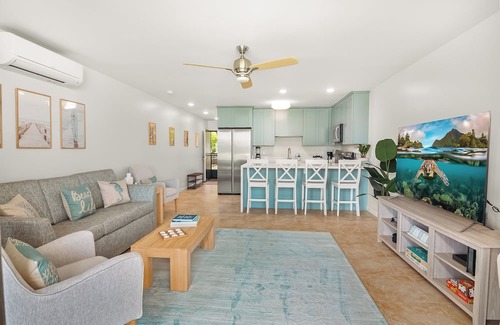 Kahuku Condo | Kuilima Estates West Condo in Turtle BaynSleeps 4: King Bed & Queen Sofa Sleeper