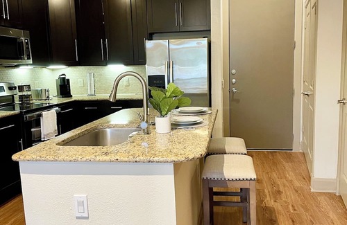 Texas Medical Center Apartment | TX Med Center Stylish Cozy /pool/Gym/assigned parking/self check-in