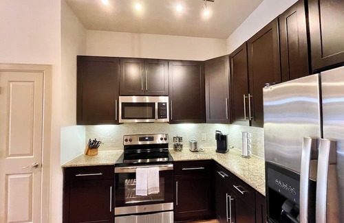 Texas Medical Center Apartment | TX Med Center Stylish Cozy /pool/Gym/assigned parking/self check-in