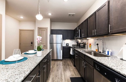 Lewisville Apartment | Luxurious Lakeside Retreat: 1BD Pool & Gym