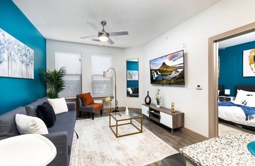 Lewisville Apartment | Luxurious Lakeside Retreat: 1BD Pool & Gym