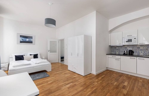 Petrska ctvrt Apartment | Blue Vibe studio - Florenc - Sleeps 3