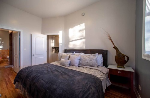 Woodlawn Apartment | This Greystone is near the University of Chicago, the Museum of Science