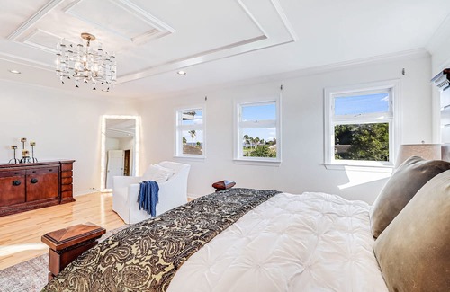 Bay Area Villa | Idyllic & elegant coastal villa with private yard, pool, office, & high ceilings