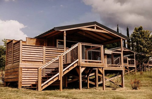 Coux-et-Bigaroque-Mouzens Ski Chalet | Camping Inspire Villages Séveilles - Signature Spa Chalet 3 Rooms 4 People Air Conditioned