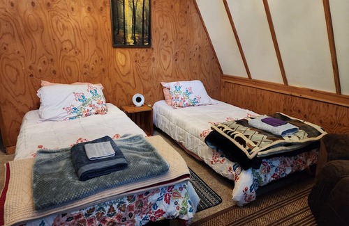 McKenzie Bridge House | Small A-frame cabin for 2 for adventures in the McKenzie Valley! Pet friendly.