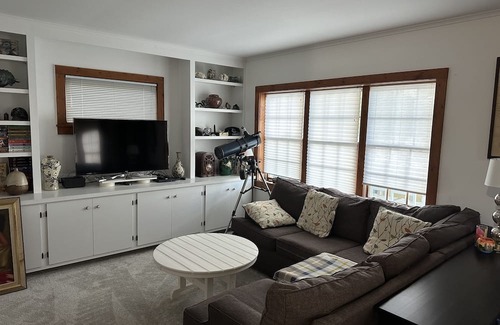 Traverse City House | Romantic cozy home, country style, vintage decor, large deck, private beach.