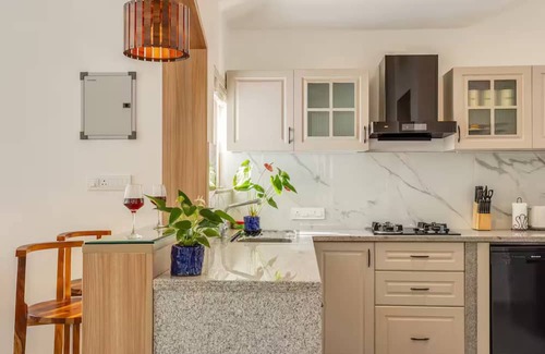 Pilerne Apartment | Aesthetic 2BHK near Candolim AC comfort & stunning views few minutes from beach