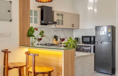 Pilerne Apartment | Aesthetic 2BHK near Candolim AC comfort & stunning views few minutes from beach