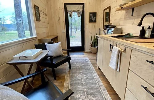 Boles Cabin | Majestic Nordic Tiny House with Private Deck, Grill and Fire Pit in Arkansas