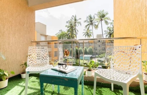 Anjuna Condo | CherryCroft by Alpha Stays.2bhk Apartment Anjuna