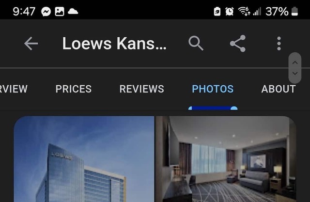 This room a suite at the Lowe's it is a beautiful downtown hotel