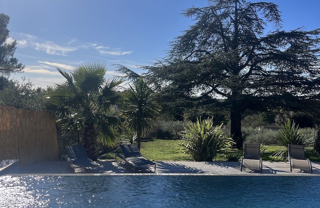 Typical villa in Provence on the top of the hill hidden in a beautiful forrest