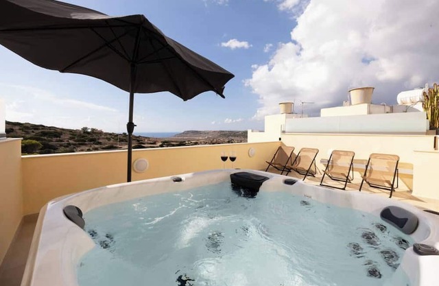 Enjoy luxury and comfort in this modern 3-story home in Mellieħa with a private lift, rooftop jacuzzi, sea and countryside views, 3 bedrooms, 3 bathrooms, and spacious terraces. Perfect for families or friends just minutes from Malta’s best beaches.