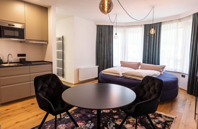 Studio Deluxe Apartment w Round Bed at Kavenija Aprtments