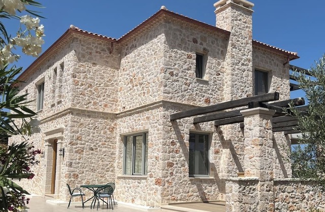 Luxury modern Villa, nestled on the mountain side with panoramic sea view.