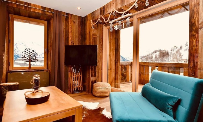 Huez-en-Oisans Apartment | Charming appartment with nice balcony and great view - Huez - Chalet K2