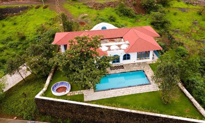 Igatpuri Villa | Luxurious 3BHK Greek-Themed Private Pool Villa Near Bhavli Dam, Igatpuri
