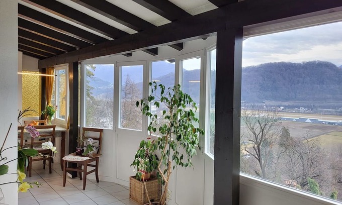 Bioggio House | Beautiful private villa with A/C, WIFI, TV, terrace, pets allowed, panoramic view and parking