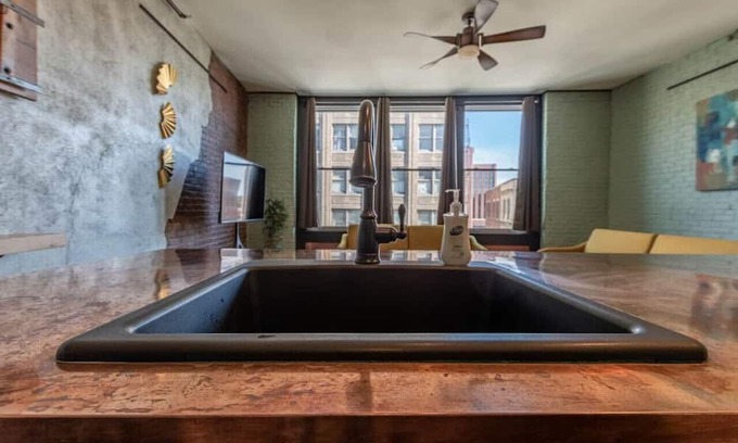Bangor Apartment | Chic Downtown Retreat | Rooftop Oasis