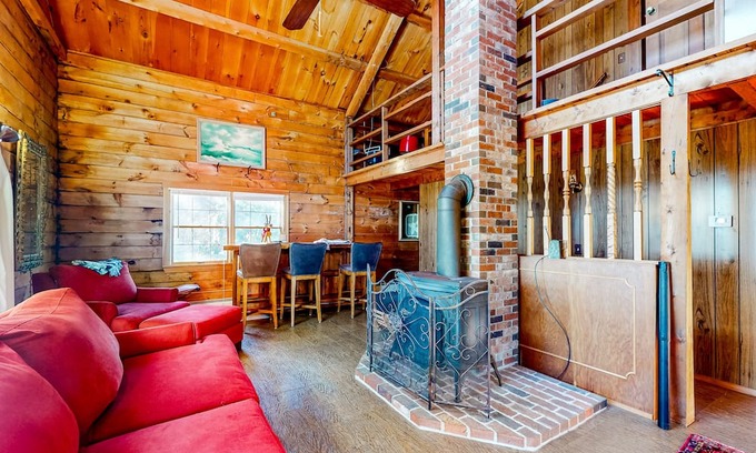 Corea House | Dog-friendly coastal retreat with stunning ocean views, wood stove, & large deck