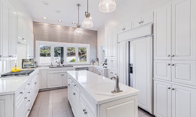 Bay Area Villa | Idyllic & elegant coastal villa with private yard, pool, office, & high ceilings