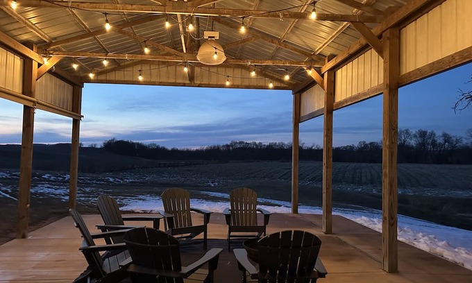 Galena House | Breathtaking 360 Degree Views! Private Swim Pond, Sauna & Home Gym On 43 Acres!