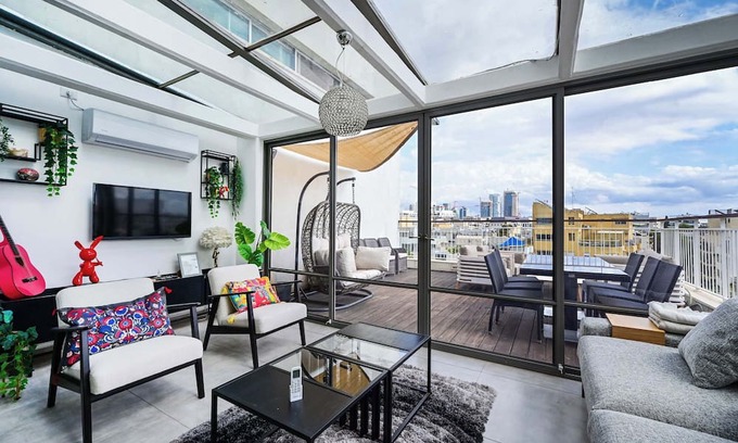 Florentin Apartment | Eclectic Duplex w/Large Balcony by HolyGuest