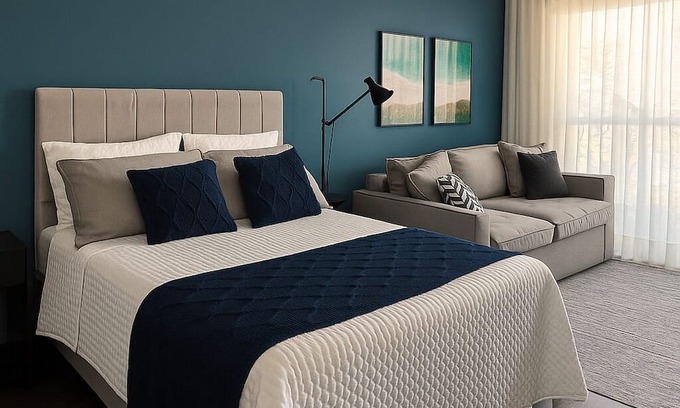 Brooklin Paulista Apartment | Studio - Campo Belo with Metro in Front and Rooftop with Sunset.