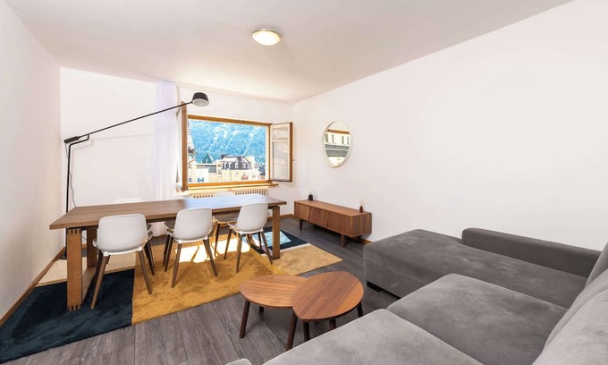 St. Moritz Apartment | Ski Paradise, Steps to Chantarella Lift