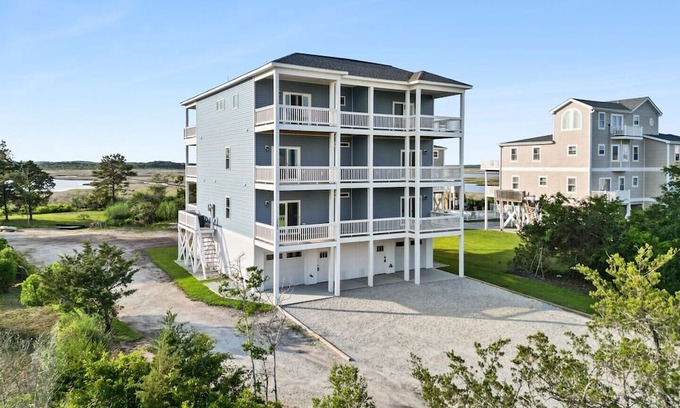 Sneads Ferry House | 6 Bedrooms, New Construction, Ocean and Sound Views
