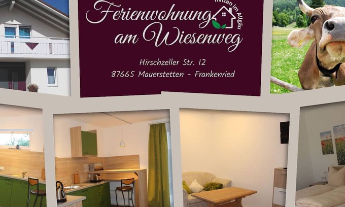 Mauerstetten Apartment | Vacation apartment on the Wiesenweg in Mauerstetten Frankenried near Kaufbeuren in the Allgäu