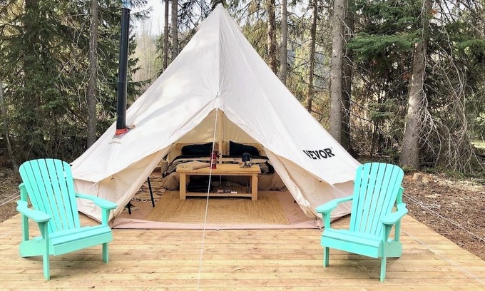 Regional District of Bulkley-Nechako RV Rental | Willow Riverfront Bell Tent Retreat