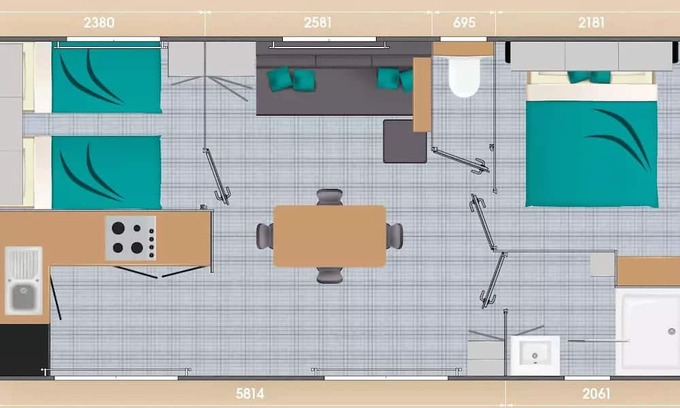 Paray-le-Monial House | Mobil Home LOUISIANE - 2 bedrooms 4 persons